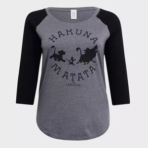 Disney The Lion King Hakuna Matata Grey Raglan